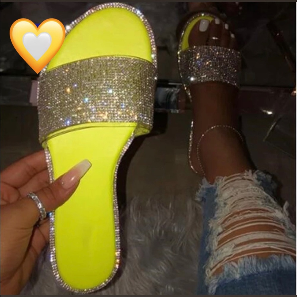 Barchon Rhinestone Beach Sandals - Picture 2 of 5